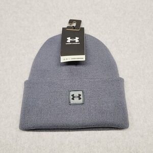 Under‎ Armour Unisex Beanie Classic Cuff  Winter Hat Gray/Black UA Logo Knit Cap